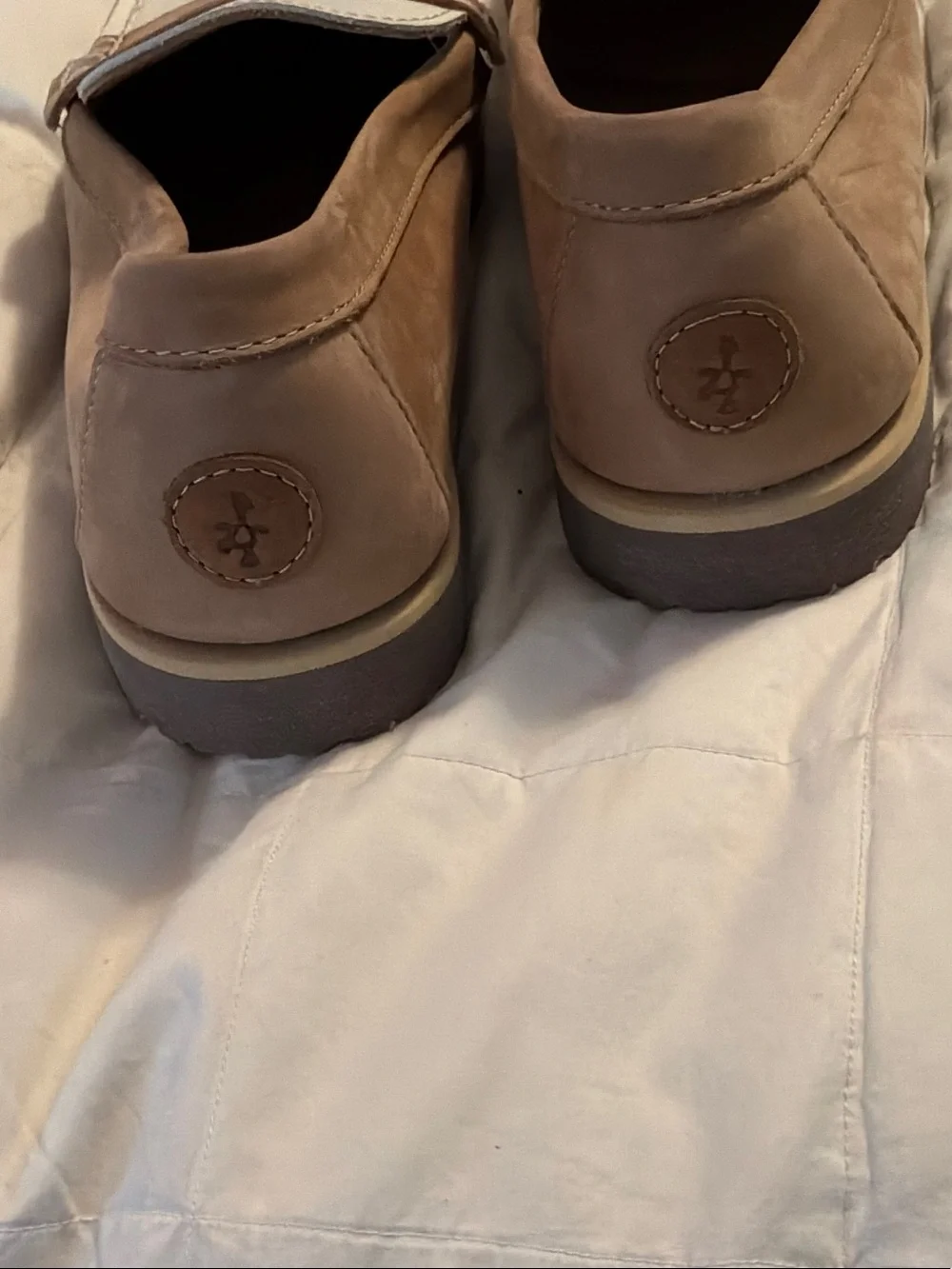 Froats Men's Two-Tone Tan and White Penny Loafers